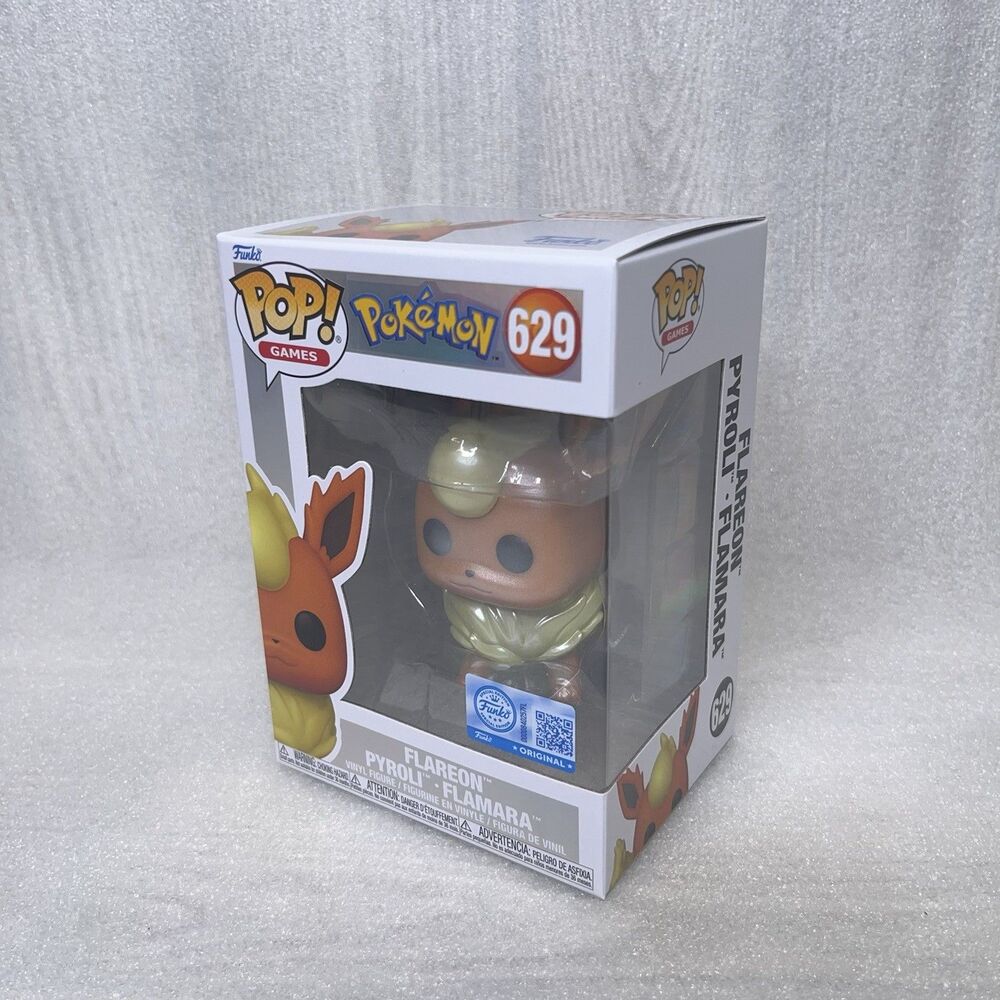 Funko Pop! Games Pokemon FLAREON Pearlescent Pokemon Center Exclusive #629 NEW